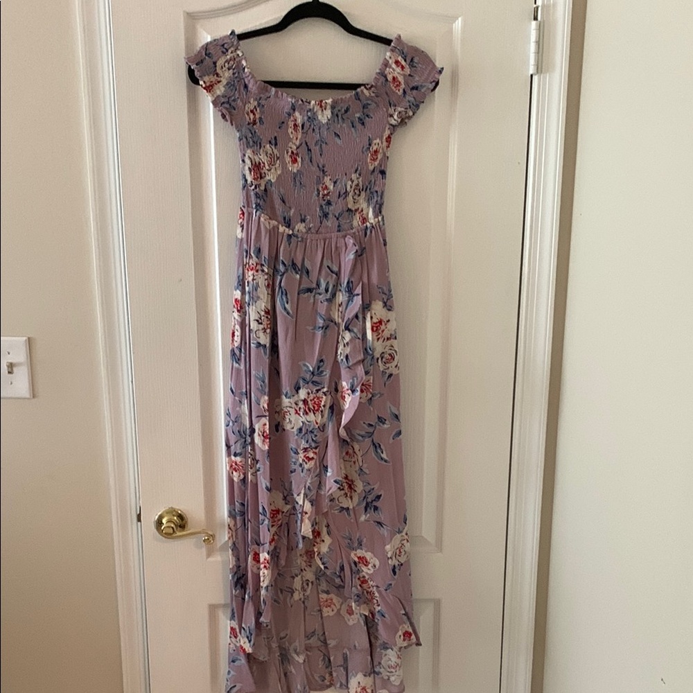 Floral Off-Shoulder Maxi Dress